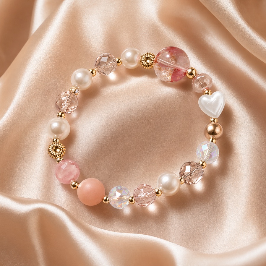 Champagne Heart Glow bracelet